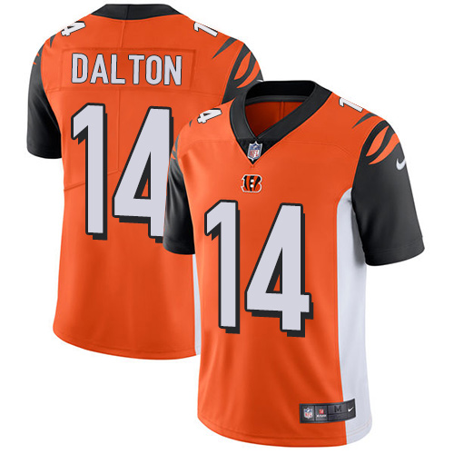 2019 men Cincinnati Bengals 14 Dalton orange Nike Vapor Untouchable Limited NFL Jersey